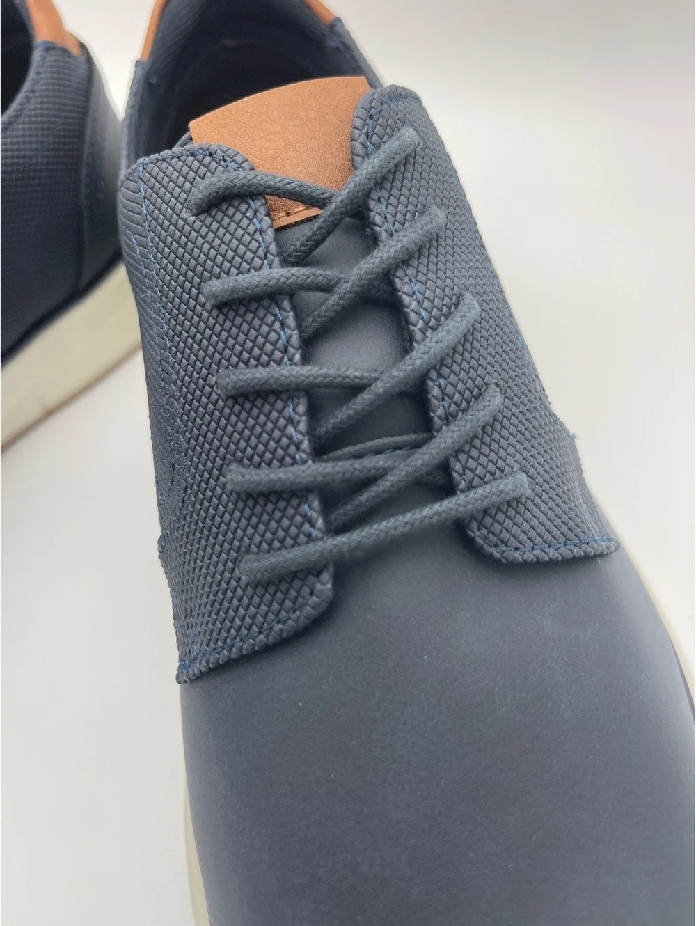 Alfani Men's Navy Blue Casual Sneakers with Brown Accent Size 8